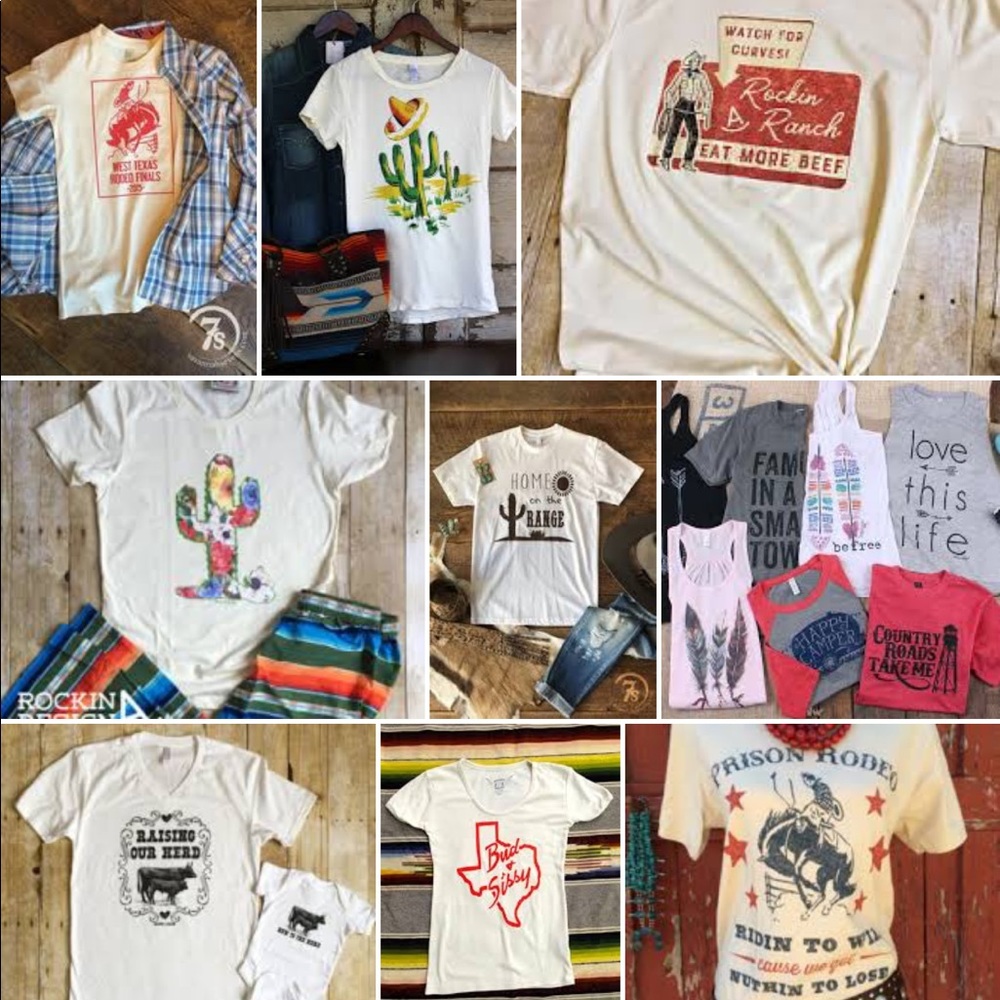 ISO western graphic tees